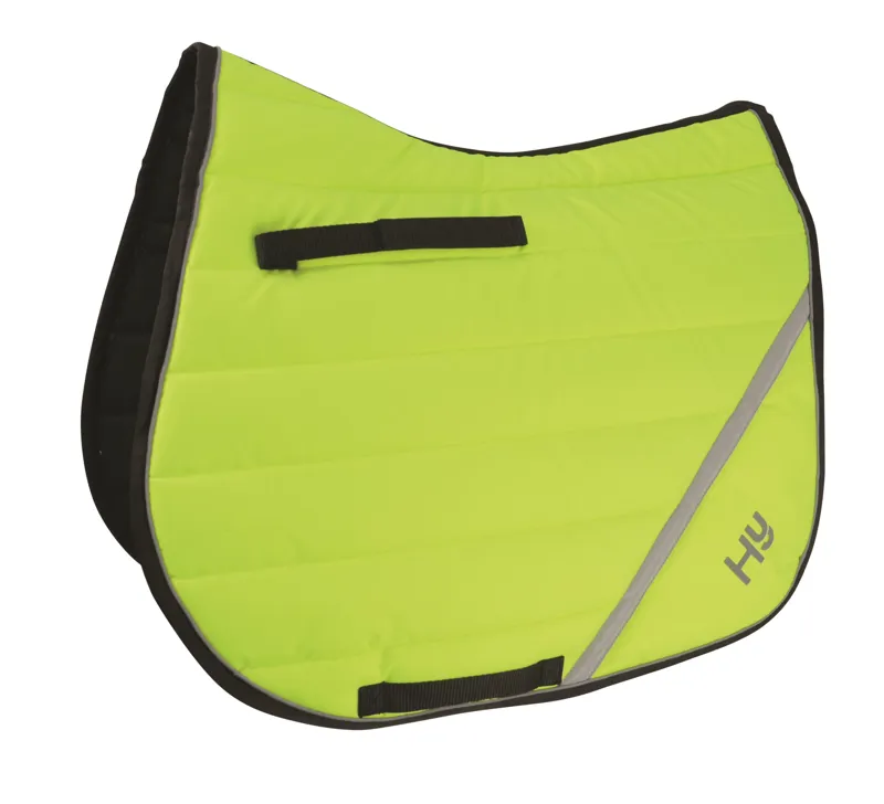 Hy Equestrian Reflector Comfort Pad - Yellow